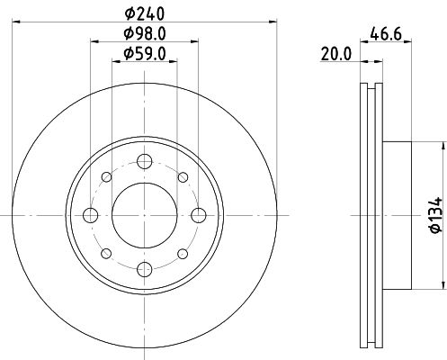 Brake Disc MINTEX MDC1970