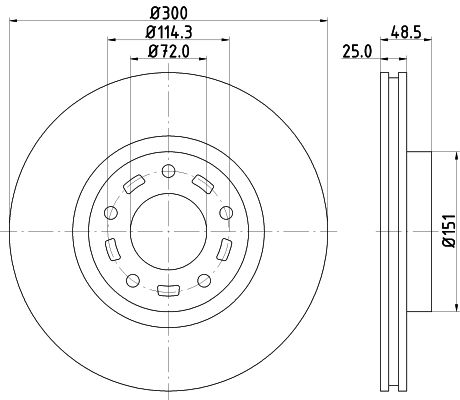 Brake Disc MINTEX MDC1988