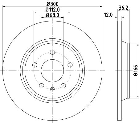 Brake Disc MINTEX MDC2003C