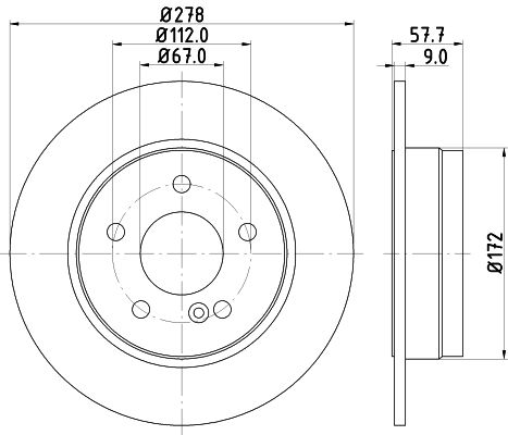 Brake Disc MINTEX MDC2015