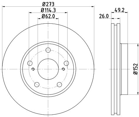 Brake Disc MINTEX MDC2017C