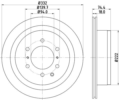 Brake Disc MINTEX MDC2038