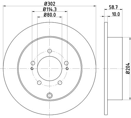 Brake Disc MINTEX MDC2041