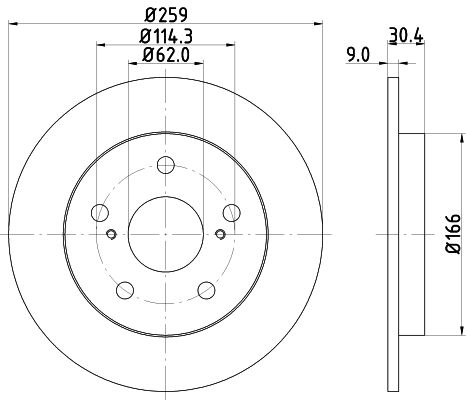 Brake Disc MINTEX MDC2048