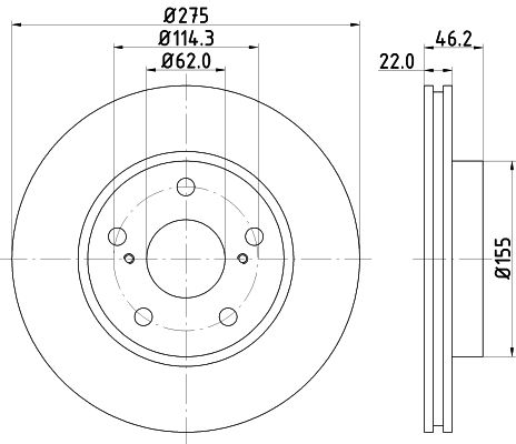 Brake Disc MINTEX MDC2050