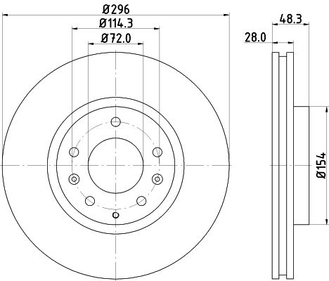 Brake Disc MINTEX MDC2081