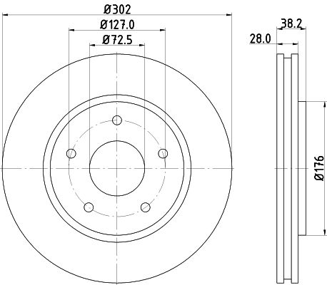 Brake Disc MINTEX MDC2097