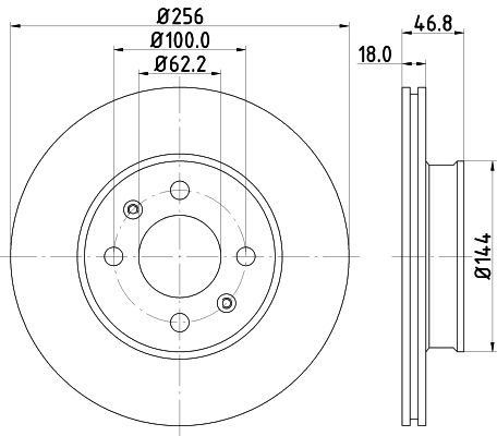 Brake Disc MINTEX MDC2126