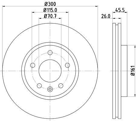 Brake Disc MINTEX MDC2133