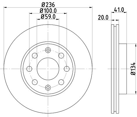 Brake Disc MINTEX MDC2155