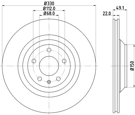 Brake Disc MINTEX MDC2249