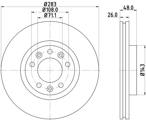 Brake Disc MINTEX MDC2278C