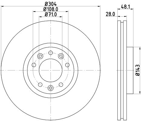 Brake Disc MINTEX MDC2293