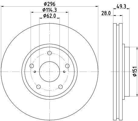 Brake Disc MINTEX MDC2316