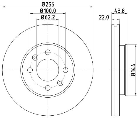 Brake Disc MINTEX MDC2344