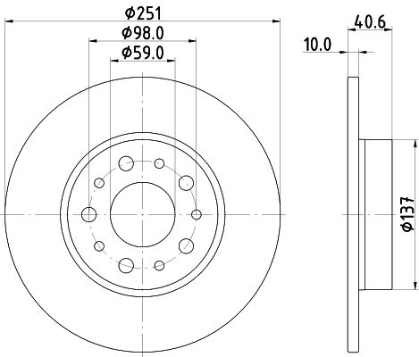 Brake Disc MINTEX MDC2401