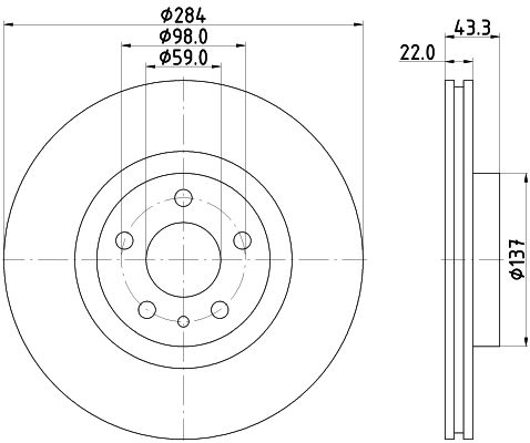 Brake Disc MINTEX MDC2485