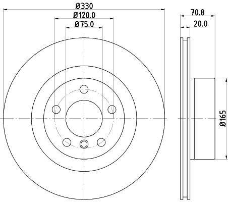 Brake Disc MINTEX MDC2532