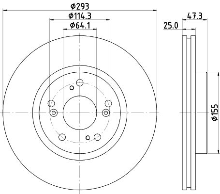 Brake Disc MINTEX MDC2535