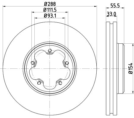 Brake Disc MINTEX MDC2551