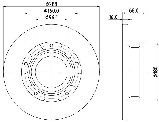 Brake Disc MINTEX MDC2552