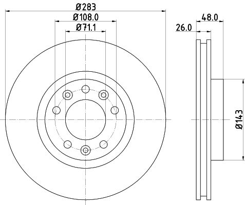 Brake Disc MINTEX MDC2600C