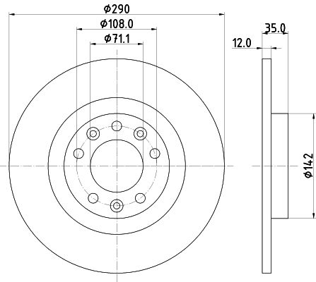 Brake Disc MINTEX MDC2601