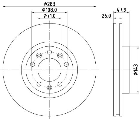 Brake Disc MINTEX MDC2607