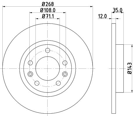 Brake Disc MINTEX MDC2608