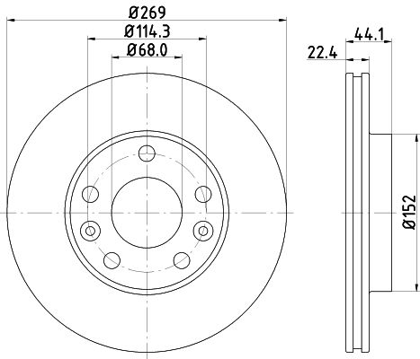 Brake Disc MINTEX MDC2657