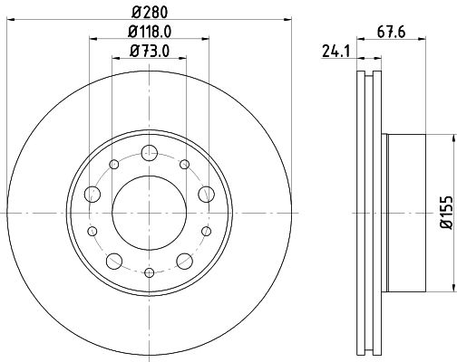 Brake Disc MINTEX MDC2686C