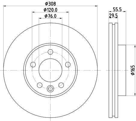 Brake Disc MINTEX MDC2729C