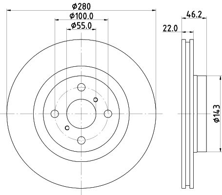 Brake Disc MINTEX MDC2763