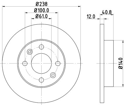 Brake Disc MINTEX MDC297C