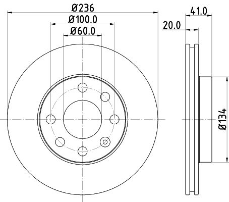 Brake Disc MINTEX MDC322