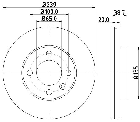 Brake Disc MINTEX MDC365