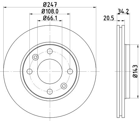 Brake Disc MINTEX MDC532C