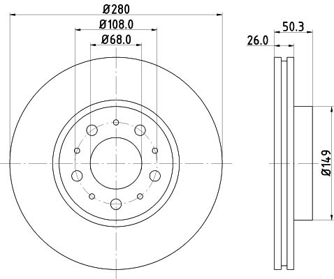 Brake Disc MINTEX MDC825