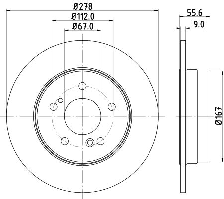 Brake Disc MINTEX MDC855C