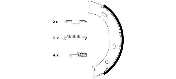 Brake Shoe Set, parking brake MINTEX MFR488