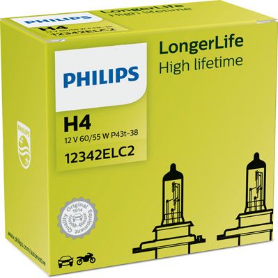 Лампа розжарювання, фара дальнього світла PHILIPS 12342ELC2