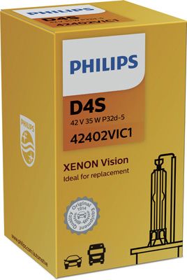 Лампа розжарювання, фара дальнього світла PHILIPS 42402VIC1