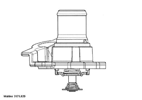 Termostatas, aušinimo skystis BorgWarner (Wahler) 3171.82D