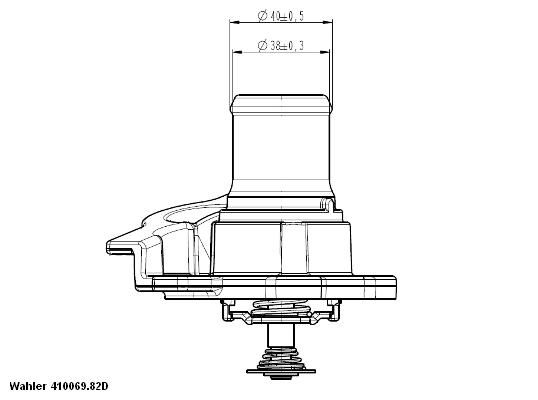 Thermostat, coolant BorgWarner (Wahler) 410937.82D