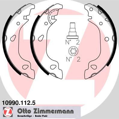Stabdžių trinkelių komplektas ZIMMERMANN 10990.112.5
