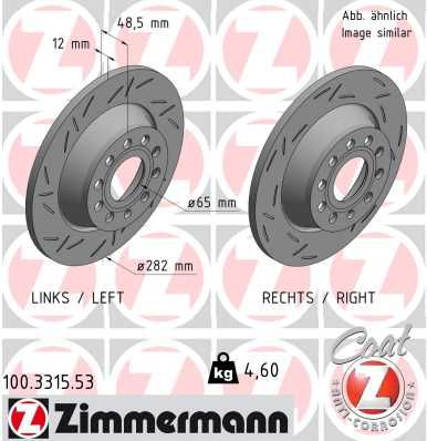 Brake Disc ZIMMERMANN 100.3315.53