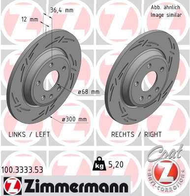 Brake Disc ZIMMERMANN 100.3333.53