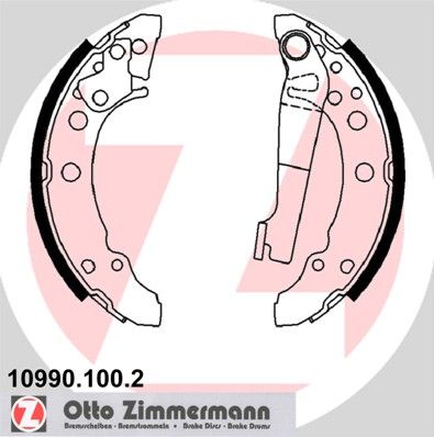 Stabdžių trinkelių komplektas ZIMMERMANN 10990.100.2