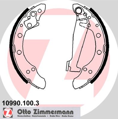 Brake Shoe Set ZIMMERMANN 10990.100.3