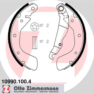 Brake Shoe Set ZIMMERMANN 10990.100.4